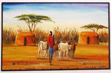 アフリカ人 Painting - アフリカから長い道のりを歩いて帰ってきた